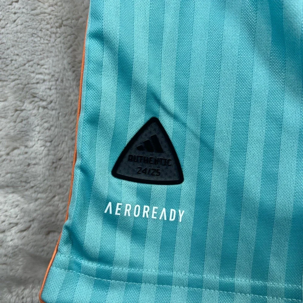 NWT Adidas Mens 2XL Inter Miami CF 2024/25 Third Authentic Jersey Aqua Orange